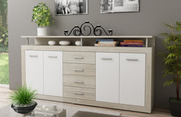 Komoda - Tempo Kondela - Jachim - Juno New dub sonoma + bílá