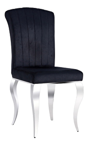 Jedálenská stolička Pria (čierna + chrómová)