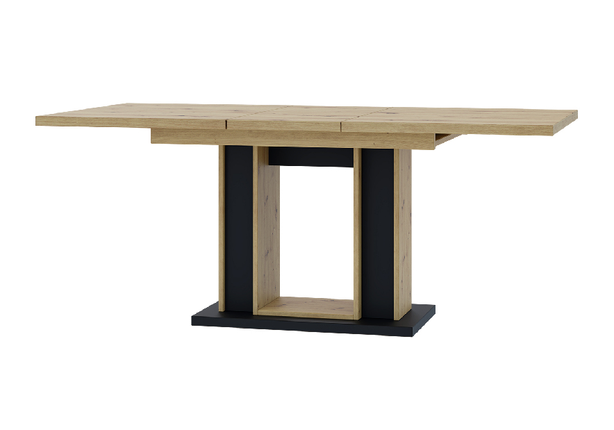Jedálenský stôl Farug (artisan + čierna) (pre 6 až 8 osôb)