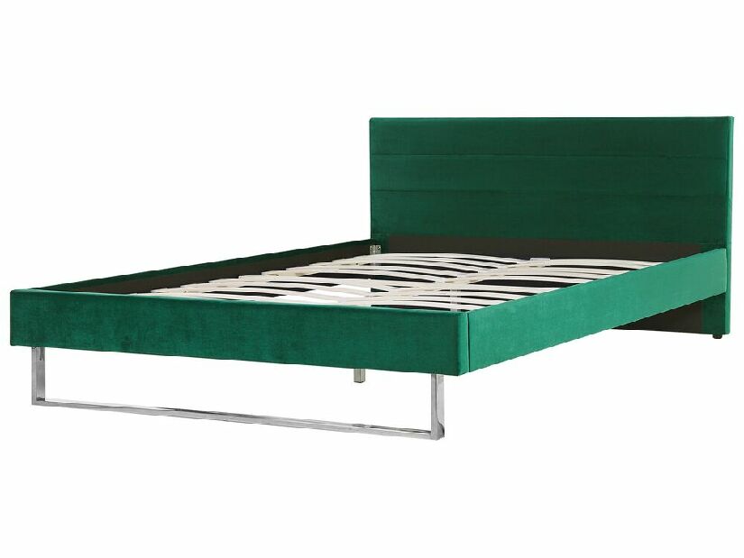 Manželská posteľ 180 cm BELAE (s roštom) (zelená)