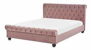 Manželská posteľ 160 cm ARCHON (s roštom) (ružová)