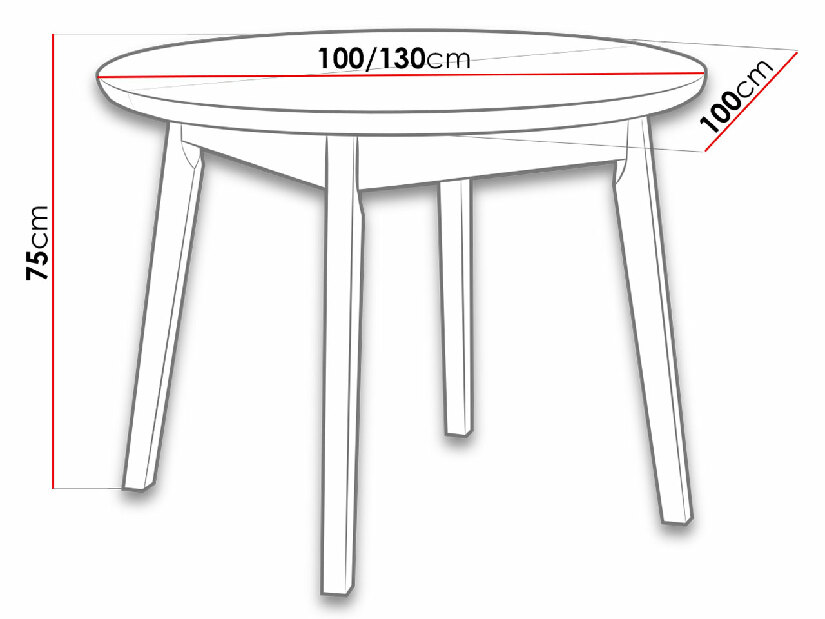 Jedálenský stôl Harry 100/130 IV (pre 2 až 4 osoby) (biela) *výpredaj