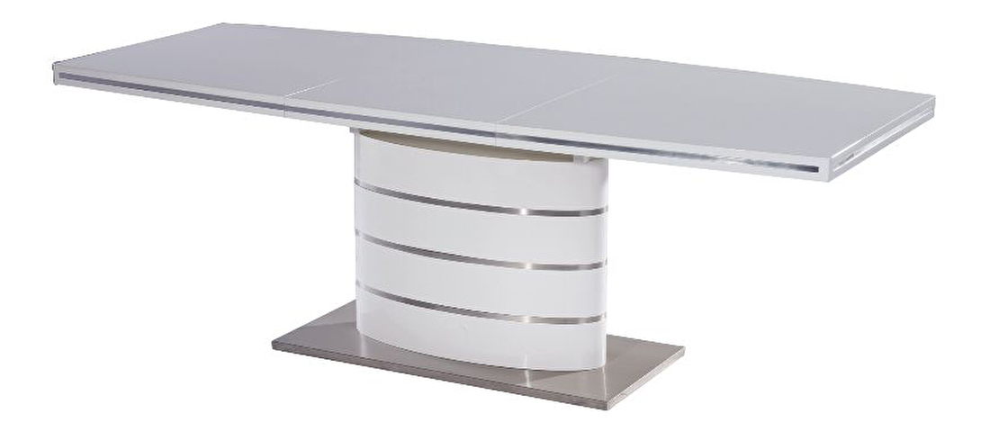 Rozkladací jedálenský stôl 120-180 cm Florinda (biela + biela) (pre 4 až 8 osôb)
