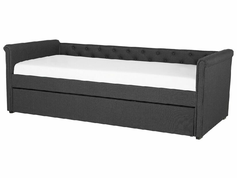 Rozkladacia posteľ 80 cm LISABON (s roštom) (tmavosivá)