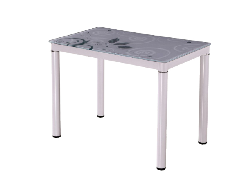 Jedálenský stôl 100 cm Damion (biela + biela) (pre 4 osoby)