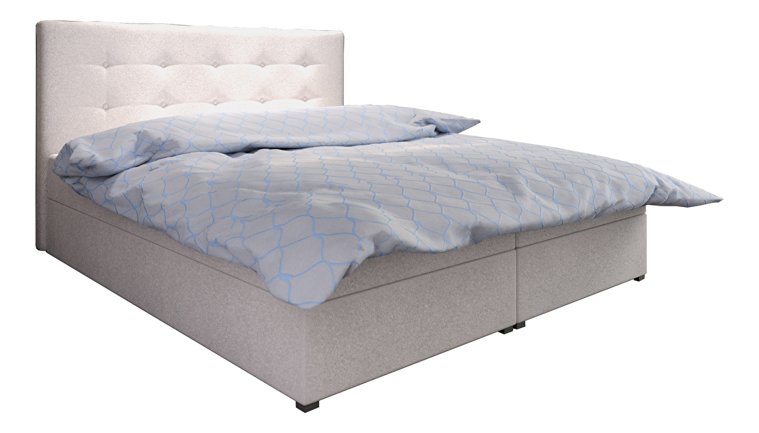 Manželská posteľ Boxspring 140 cm Fade 1 Comfort (béžová) (s matracom a úložným priestorom)