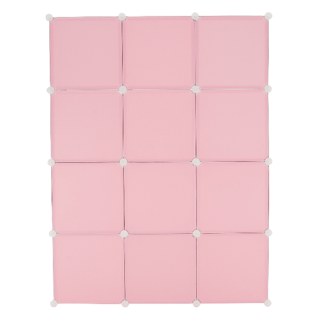 Detská modulárna skriňa Fresh Pink (ružová + detský vzor)