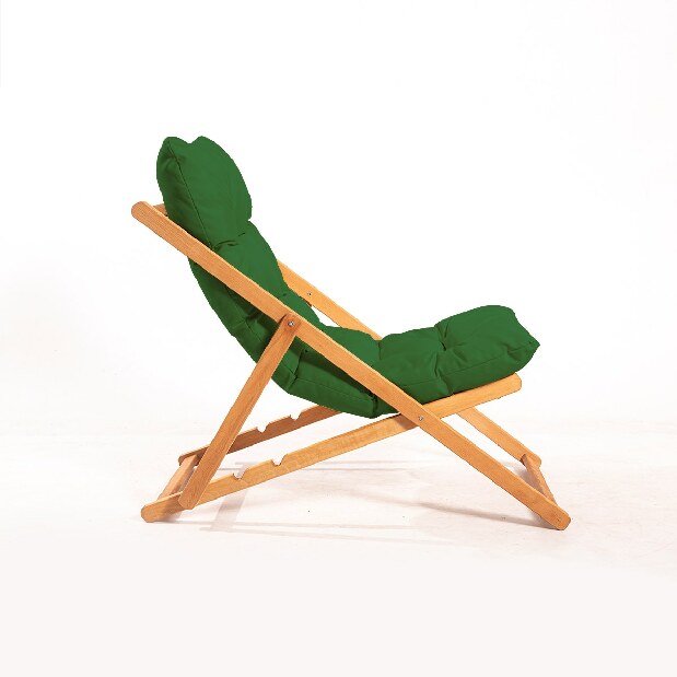 Záhradná stolička Myla (zelená + prírodná)