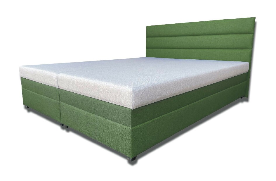 Manželská posteľ 160 cm Rebeka (so sendvičovými matracmi) (tmavozelená)