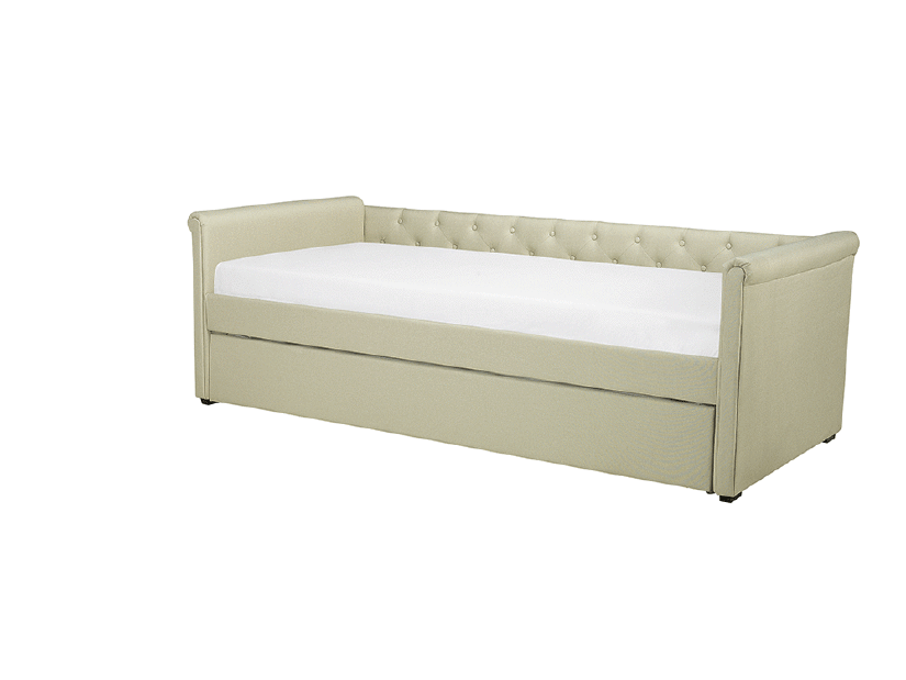 Rozkladacia posteľ 90 cm LISABON (s roštom) (béžová)