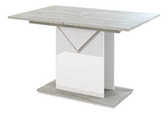Jedálenský stôl Tonfir (svetlosivá + lesk biely) (pre 6 až 8 osôb)