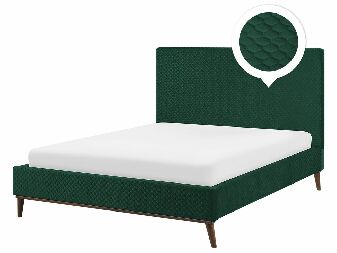 Manželská posteľ 140 cm BARON (s roštom) (zelená)
