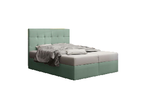Manželská posteľ Boxspring 160 cm Duel 2 (mätová) (s matracom a úložným priestorom)