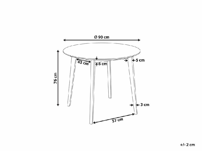 Jedálenský stôl Saad (svetlé drevo) (pre 4 osoby)