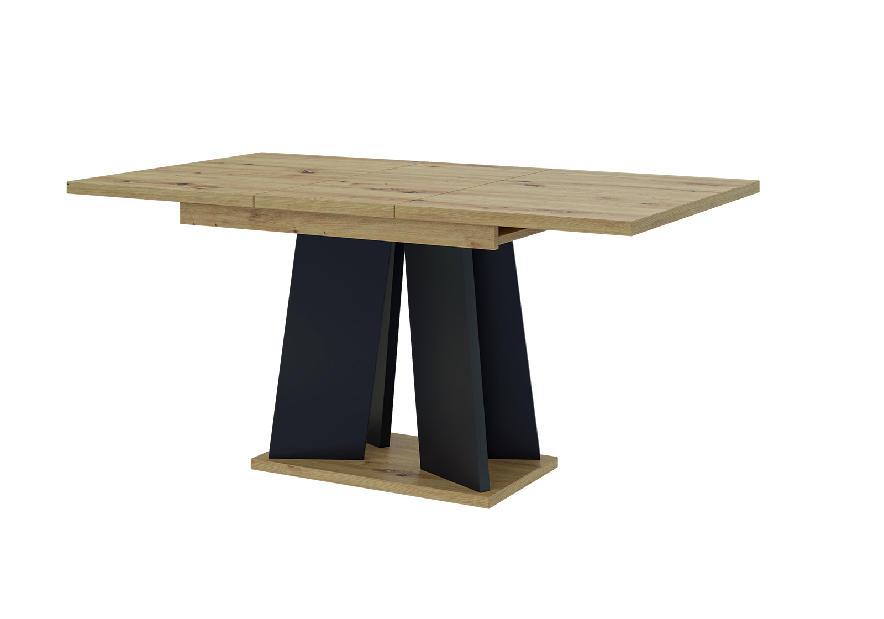 Jedálenský stôl Mulnu (artisan + čierna) (pre 4 až 6 osôb)