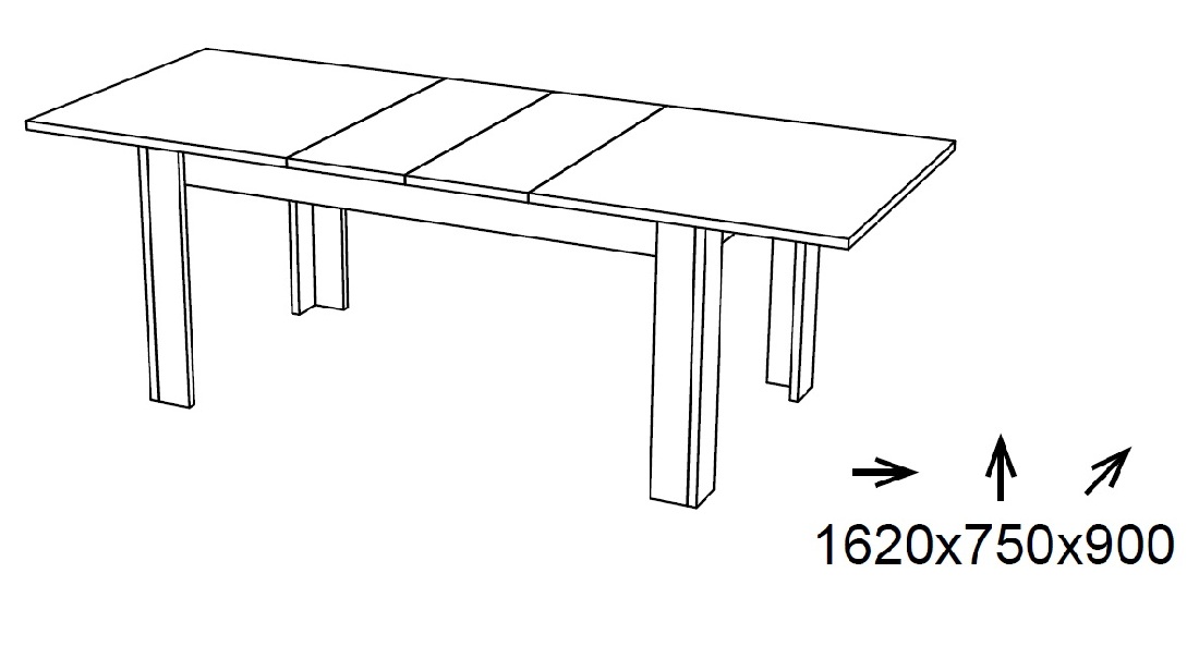 Jedálenský stôl typ TA-21 Taylor (dub wotan) (pre 6 8 osôb)