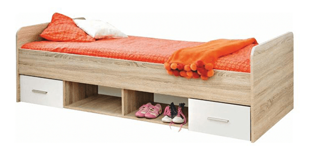 Jednolôžková posteľ 90 cm Ericus Typ 04 Biela
