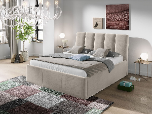Čalúnená posteľ s úložným priestorom Milo (180x200) (Fresh 01)