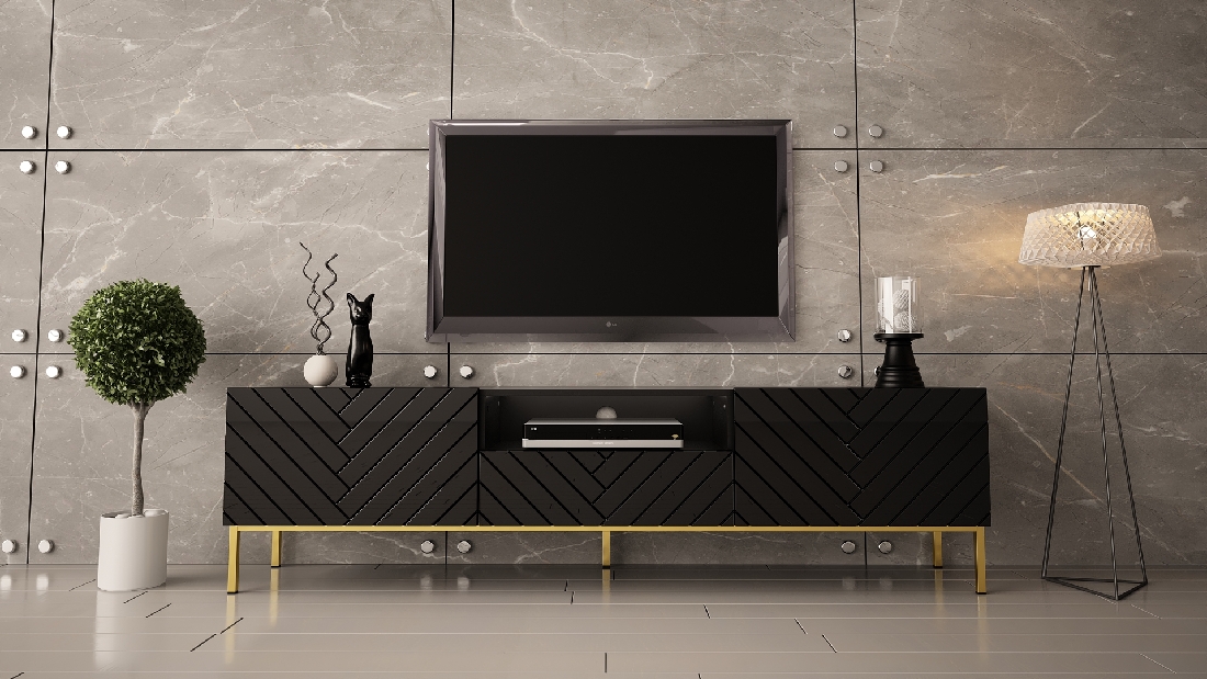 TV stolík/skrinka Gallina (čierna)