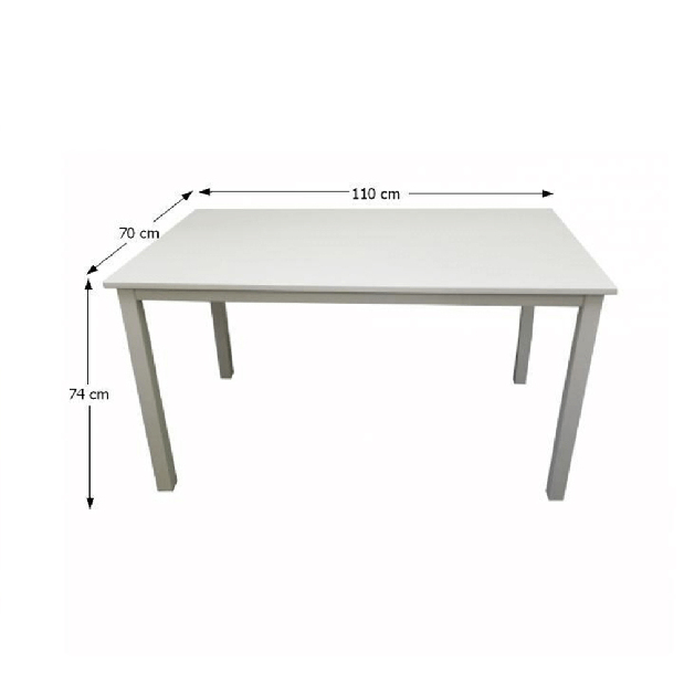 Jedálenský stôl 110 cm Astre (biela)