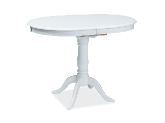 Rozkladací jedálenský stôl 100-129 cm Dani (biela + biela) (pre 4 až 6 osôb)