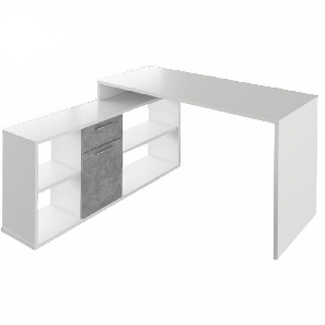 PC stolík Norrix (biela + betón)