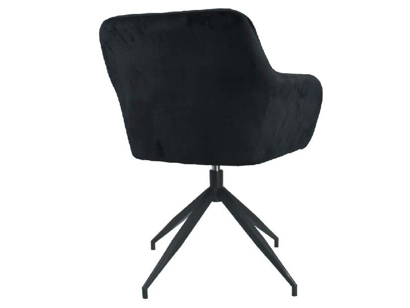 Otočná stolička Viata (tmavosivá + čierna) 