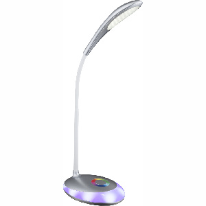 Stolové svietidlo LED Minea 58265 (moderné/dizajnové) (strieborná metalíza + satinovaná) (Stmievateľné)