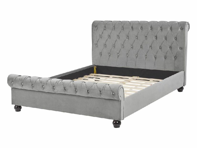 Manželská posteľ 140 cm ARCHON (s roštom) (sivá)