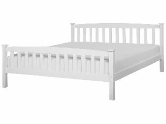 Manželská posteľ 180 cm GERNE (s roštom) (biela)