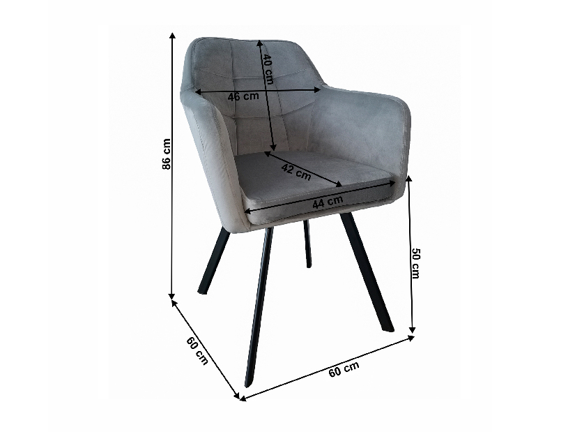 Jedálenská stolička Zevas (sivá + čierna)