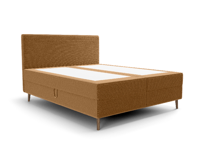 Jednolôžková posteľ 120 cm Napoli Bonell (karamelová) (s roštom, s úl. priestorom)
