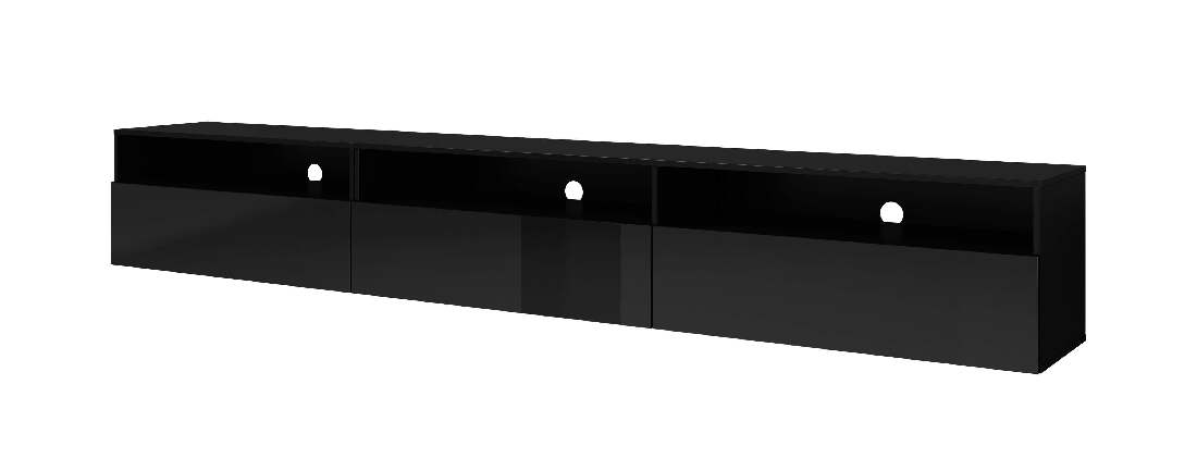 TV stolík Alease Typ 40 (čierna + lesk čierny)