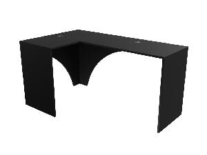 Rohový PC stolík Uhlominn (čierna)