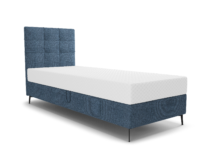 Jednolôžková posteľ 90 cm Infernus Comfort (modrá) (s roštom, s úl. priestorom)