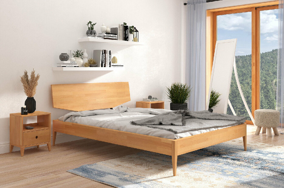 Manželská posteľ 140 cm Scandinavian (bez roštu a matraca) (buk)