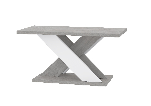 Konferenčný stolík Xalin (svetlosivá + biela)