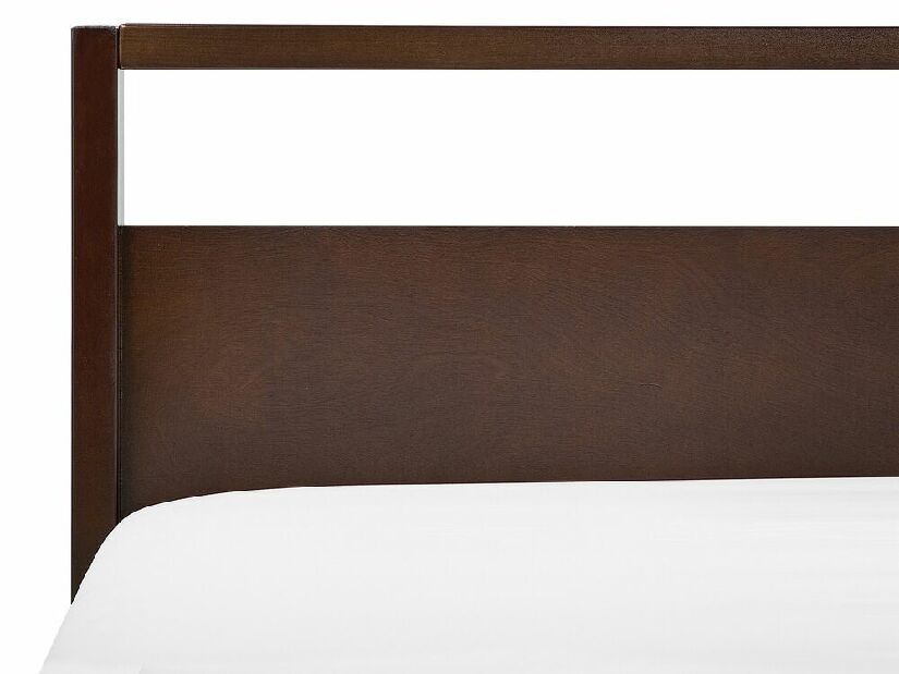 Manželská posteľ 160 cm GIACOMO (s roštom) (tmavé drevo)