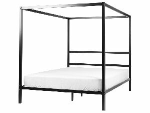 Manželská posteľ 160 cm Lesta (čierna)