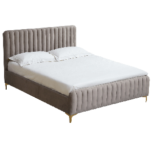 Manželská posteľ 140 cm Karilla (sivohnedá) (s roštom)