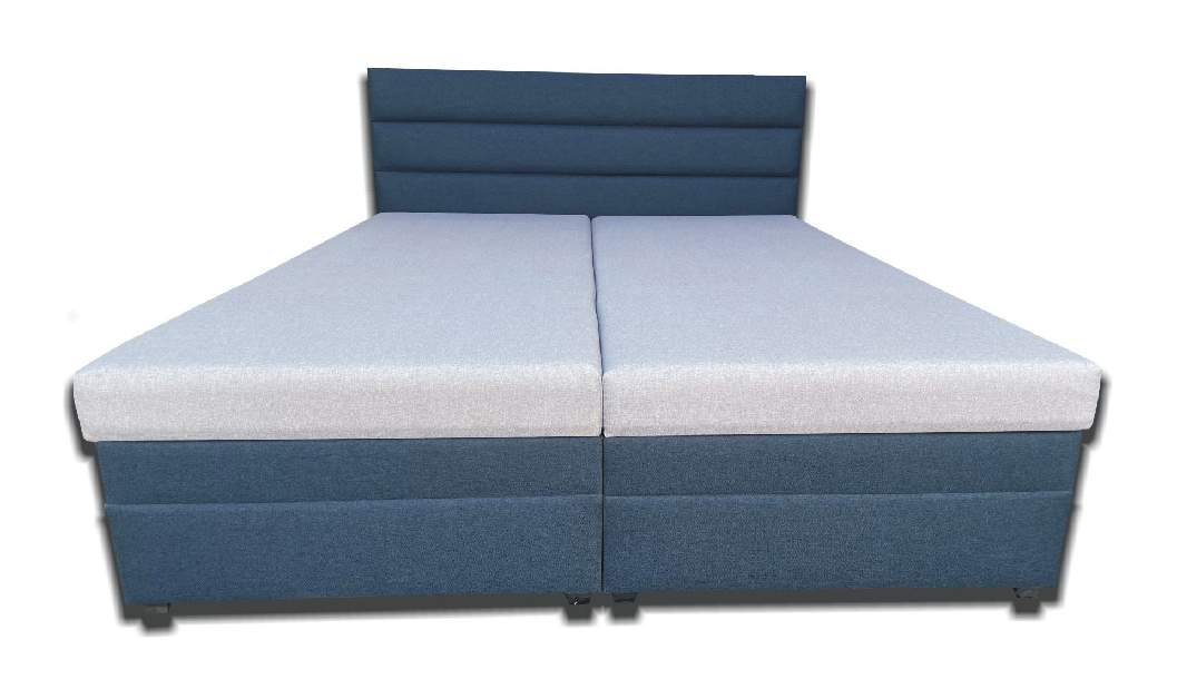 Manželská posteľ 180 cm Rebeka (s penovými matracmi) (tmavosivá)