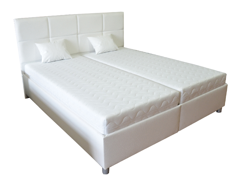 Manželská posteľ 160 cm Albatros (biela) (s roštami, bez matracov)