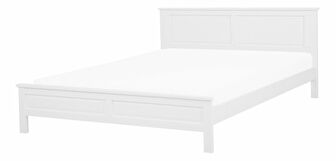 Manželská posteľ 180 cm OLIVA (drevo) (biela) (s roštom)