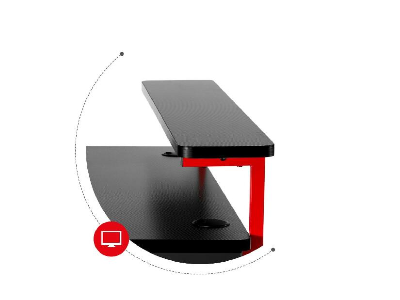 PC stolík Hyperion 5.0 (čierna + červená)