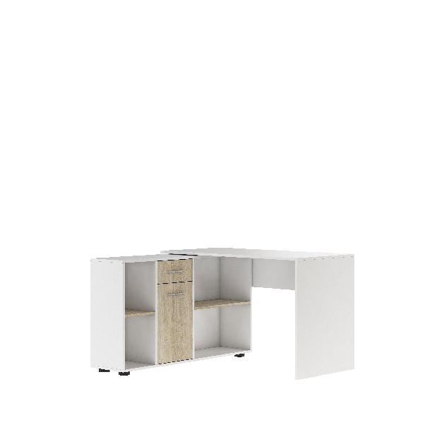 PC stolík Elisano (biela + dub sonoma)