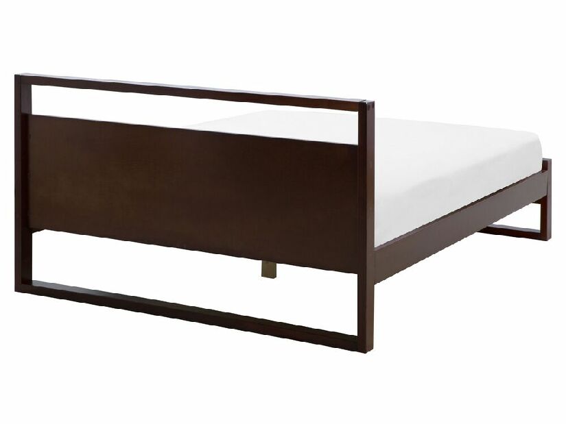 Manželská posteľ 160 cm GIACOMO (s roštom) (tmavé drevo)