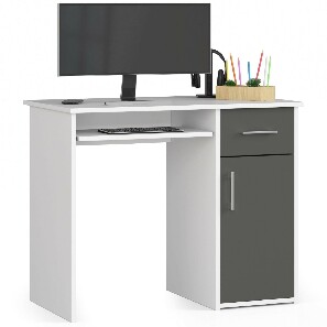 PC stolík Padma (biela + sivá)