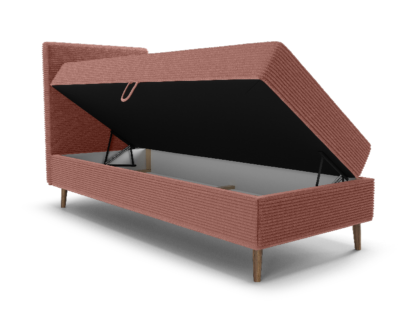 Jednolôžková posteľ 80 cm Napoli Bonell (terakota) (s roštom, s úl. priestorom)