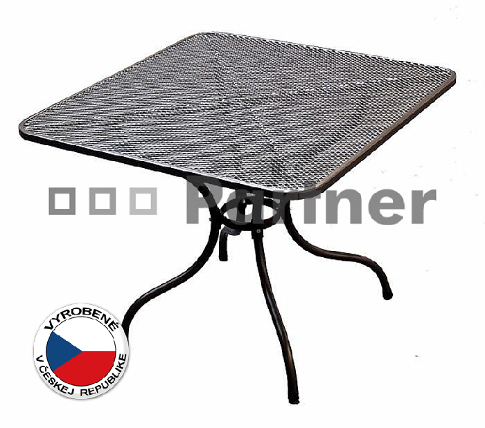 Záhradný stôl 90 x 90 cm (kov)