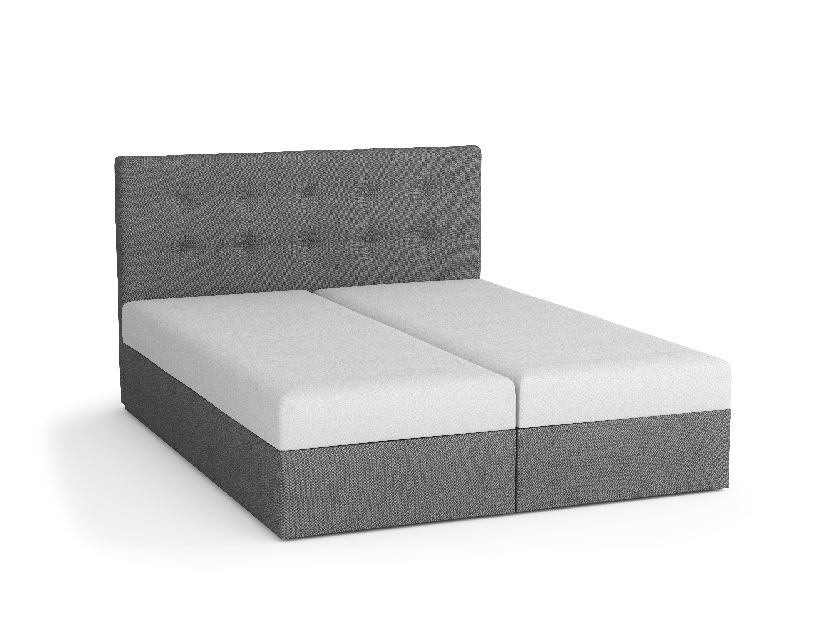 Kontinentálna posteľ 180x200 cm Waller (čierna) (s roštom a matracom)